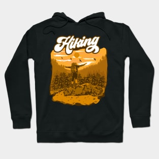 Hiking adventure wild retro exploring Hoodie